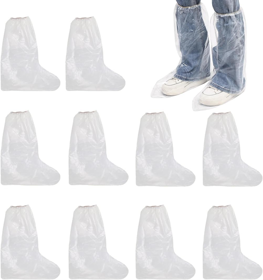 5 par jednorazowych ochraniaczy na buty, wodoodporne ochraniacze na buty, jednorazowe wodoodporne ochraniacze na buty przeciwdeszczowe 39 x 50 cm