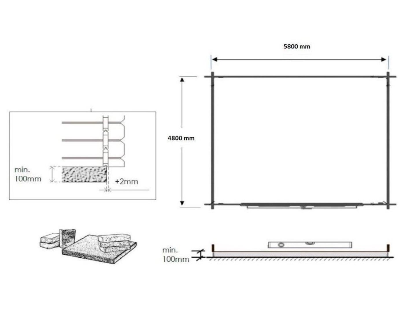 Caseta de jardín de madera 30 m2 - 6x5 m - 40 mm - DOM748 - ALTANKA - 4