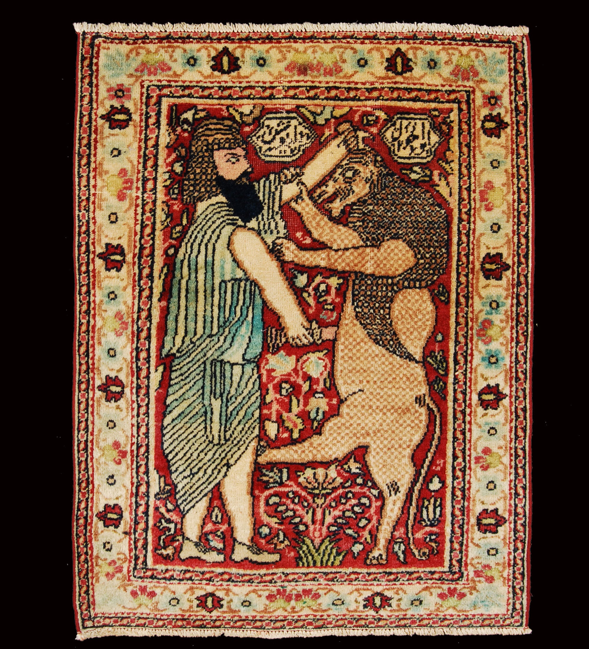 Oryginalny ręcznie robiony orientalny dywan, wymiary: 80x53 cm z certyfikatem autentyczności