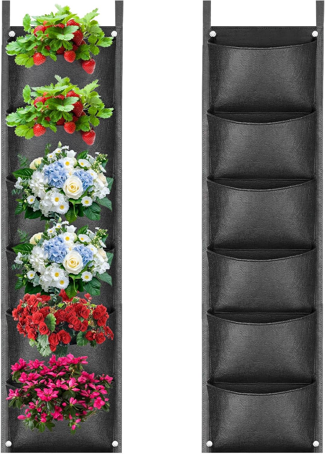 Torby do sadzenia na ścianie, torby do sadzenia na ścianie z 6 kieszeniami, torby do sadzenia w pionie