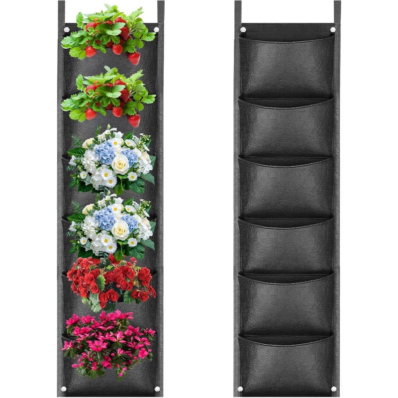 Torby do sadzenia na ścianie, torby do sadzenia na ścianie z 6 kieszeniami, torby do sadzenia w pionie