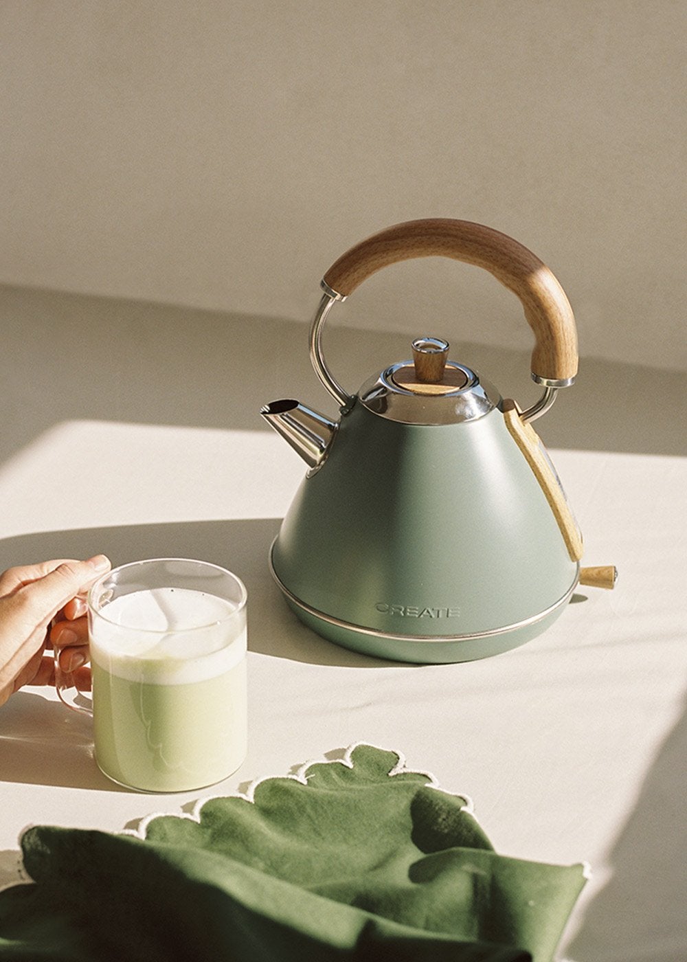 CREATE - KETTLE RETRO - Bouilloire électrique - Sauge - 2