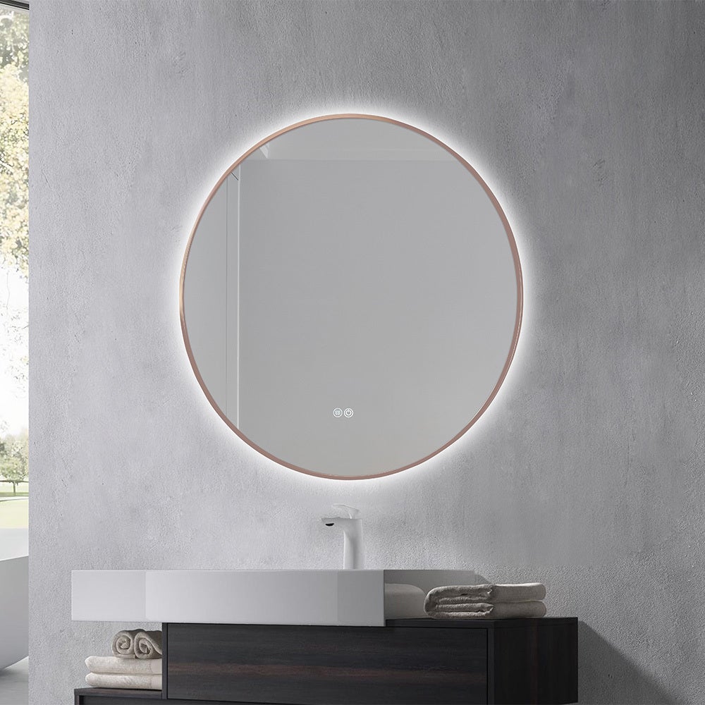 Acezanble Miroir de Salle de Bain LED Rond de 80cm, dimmable