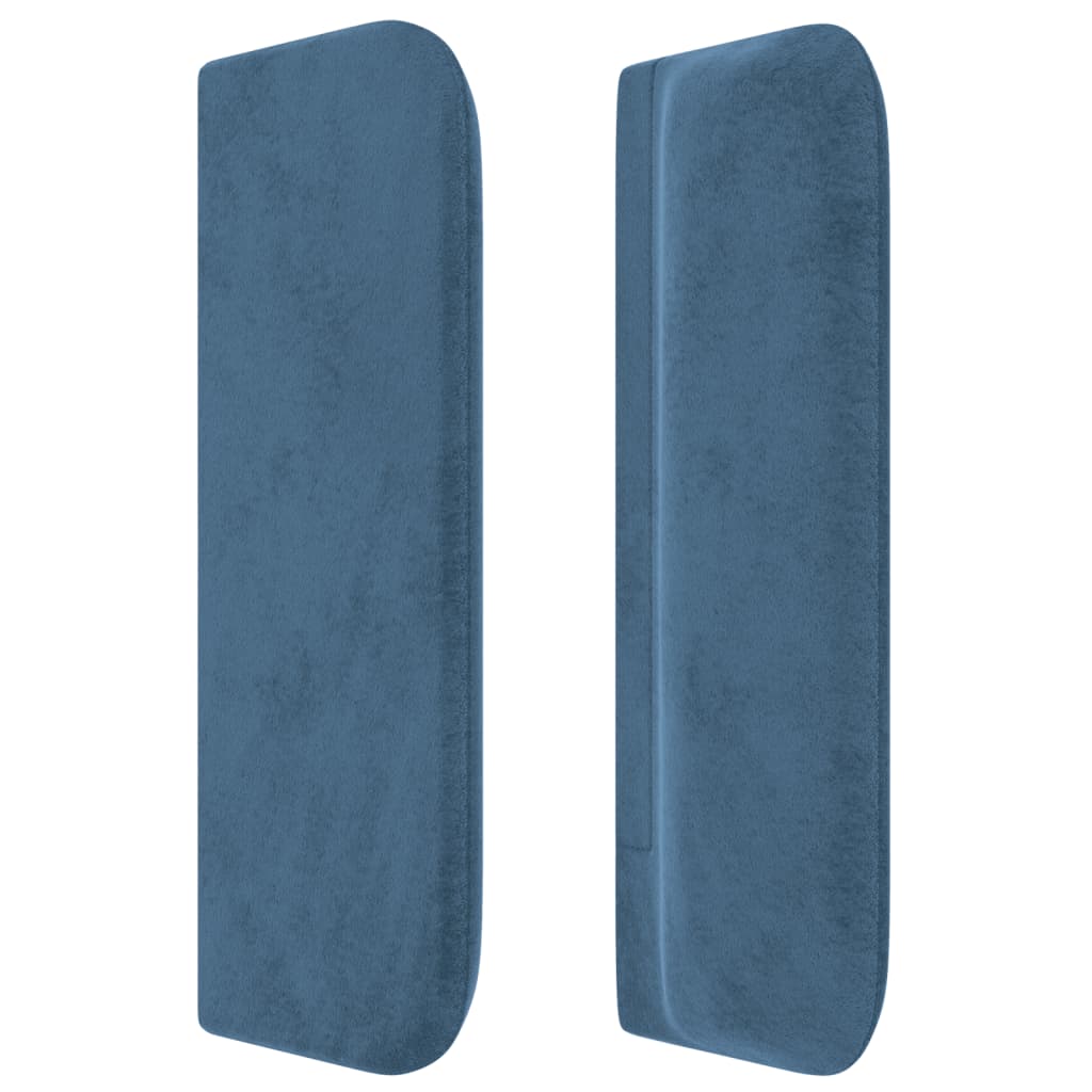 Maison Exclusive - Tête de lit avec oreilles Bleu foncé 203x16x78/88 cm Velours - 4