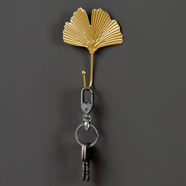 Garneck 6 Ganci Da Parete in Ghisa Vintage Grigio Per Garneck 6 Ganci Da Parete in Ghisa Vintage Grigio Per
