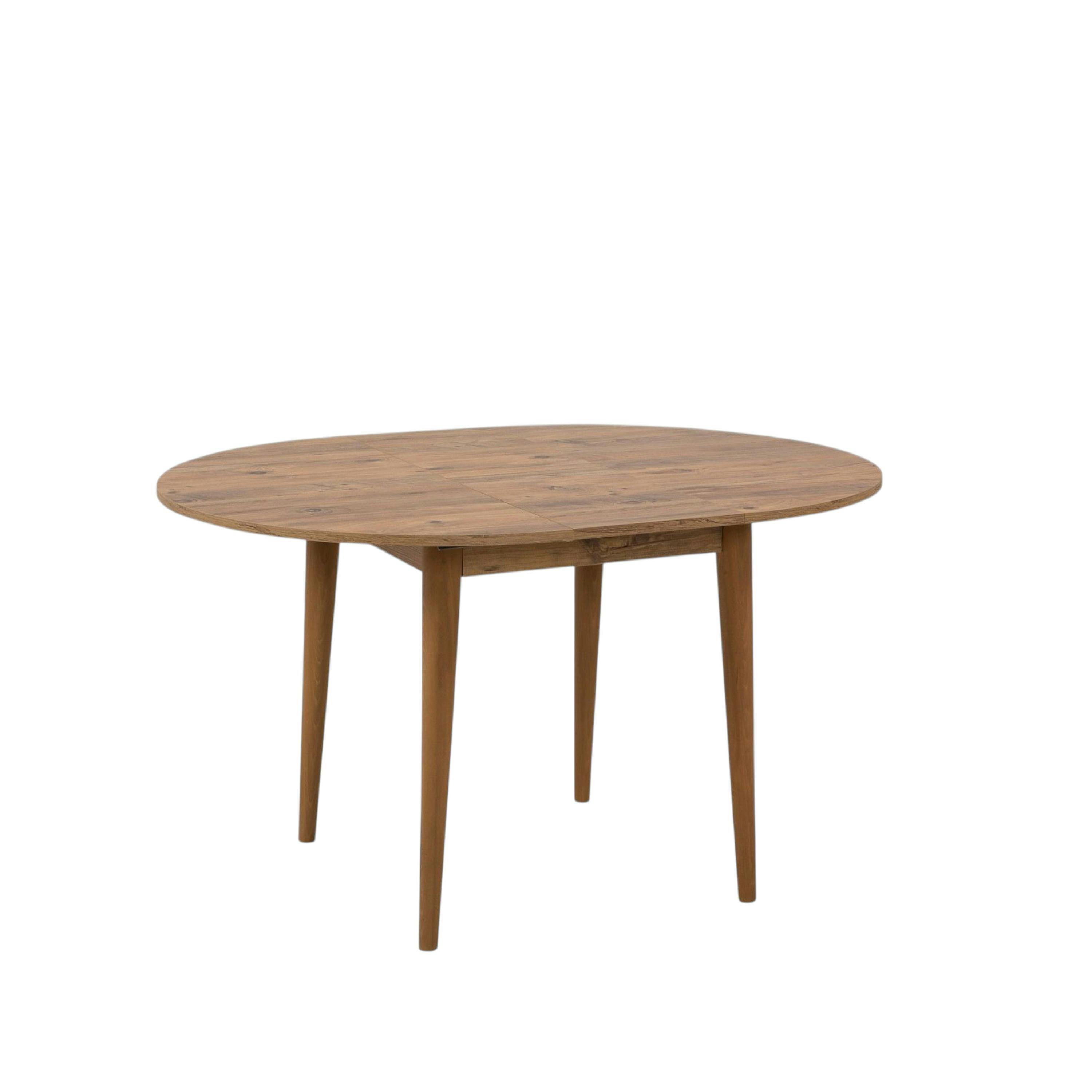 Table ronde extensible effet pin Ø100-131 cm ORINA - 6