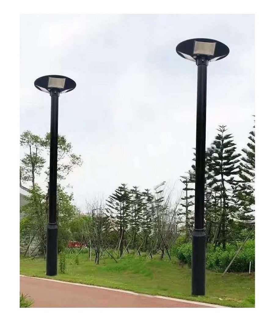 Trade Shop - Palo In Ferro Per Lampione Led 3 Metri Da Giardino Nero Da Esterno Pt-gd-3n - - 3