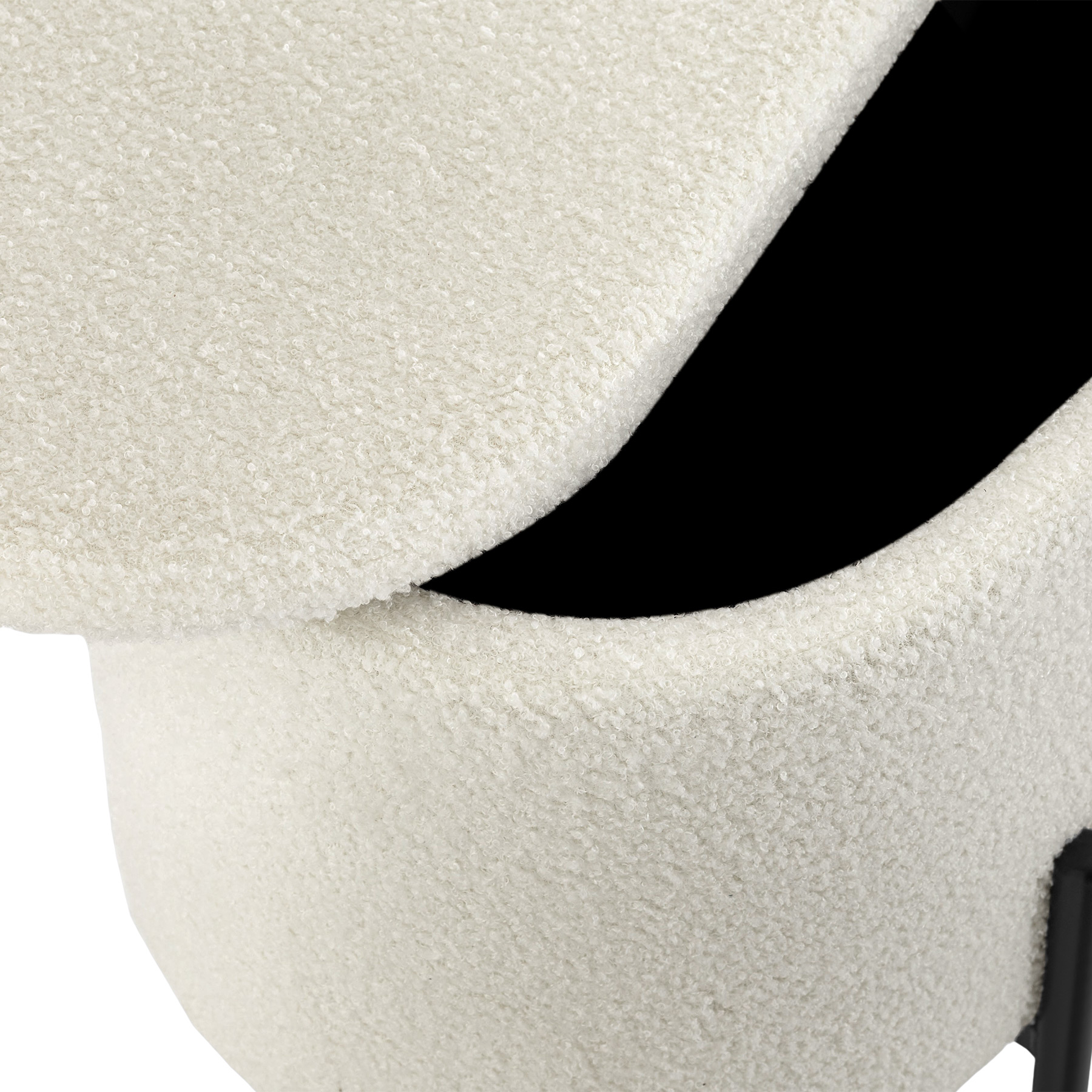 Banc rembourré en bois MDF et aspect tissu bouclé avec espace de rangement TECTAKE - 6