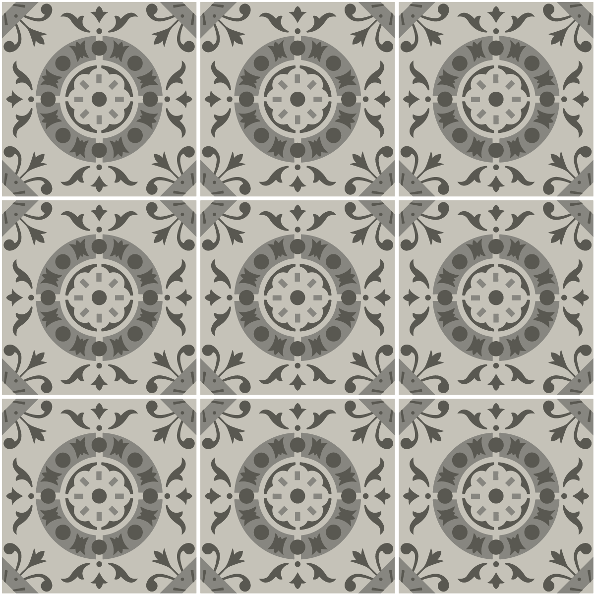 9 adesivi piastrelle di cemento azulejos Ennea - Sticker adesivo - adesivi murali - 9stickers20x20cm - 2