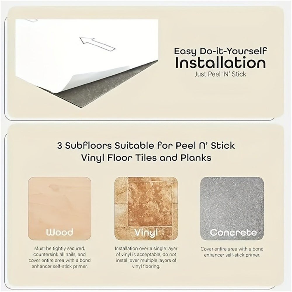 24 dalles de sol en vinyle autocollant, motif grain de bois, 30*30cm-MY-811012 - 5