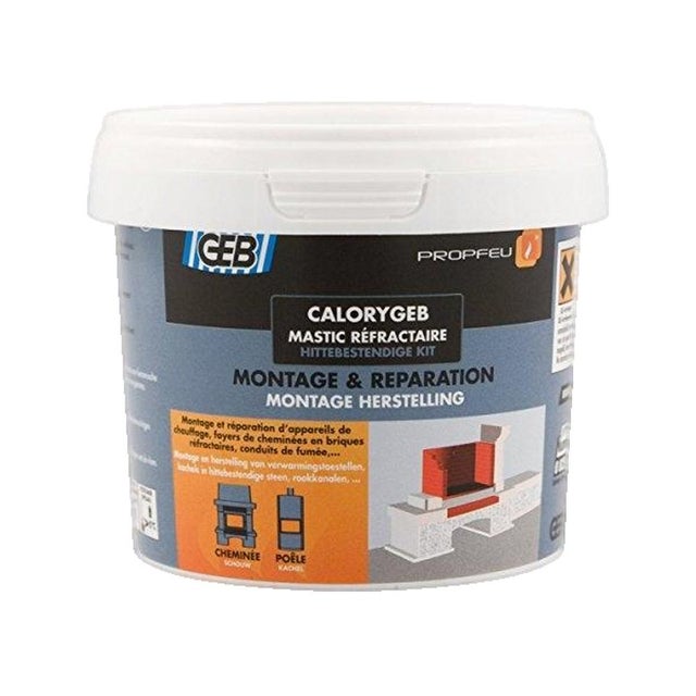 Geb - Mastic réfractaire CALORYGEB noir Pot 600g - 103512