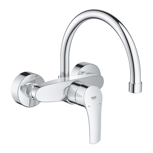 Torneira de parede monocomando para cozinha Eurosmart cromada