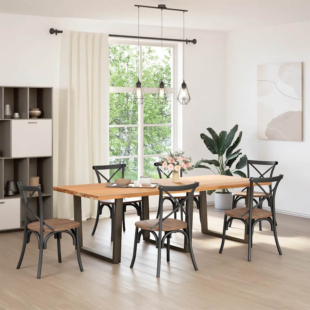 Maison Exclusive - Pieds de table à manger en forme de V, 3 pièces, acier l, 100 x (72-73,3) cm - 2