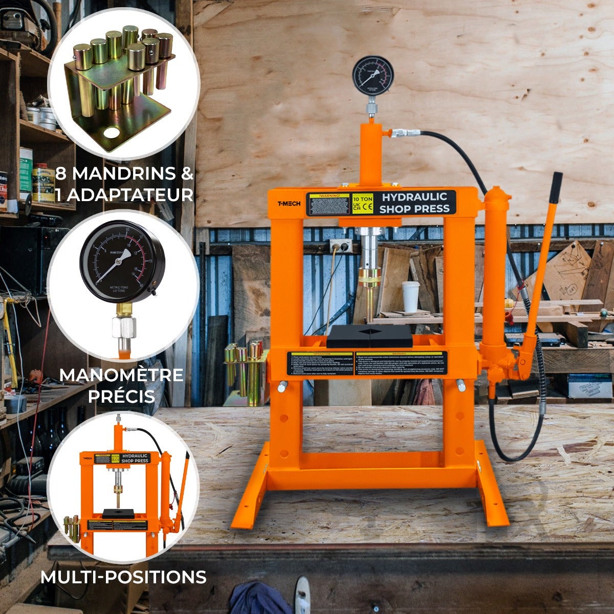 Pressa A Mandrino Manuale 500 Kg Con Rimbalzo Automatico E Altezza Max 320 Mm, Ideale Per Punzonatura E Piegatura Di Metallo E Pelle