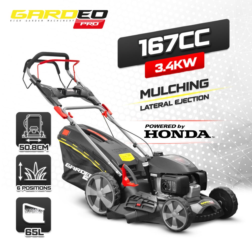 Tondeuse Thermique Autotractée 167cc avec Moteur Honda, Mulching et Éjection Latérale - Garde Pro - 508 mm - 2