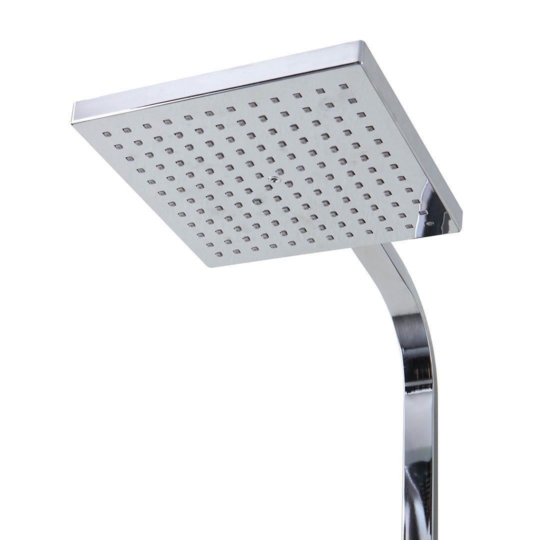 Columna de ducha termostática cuadrada acabado cromo - 2