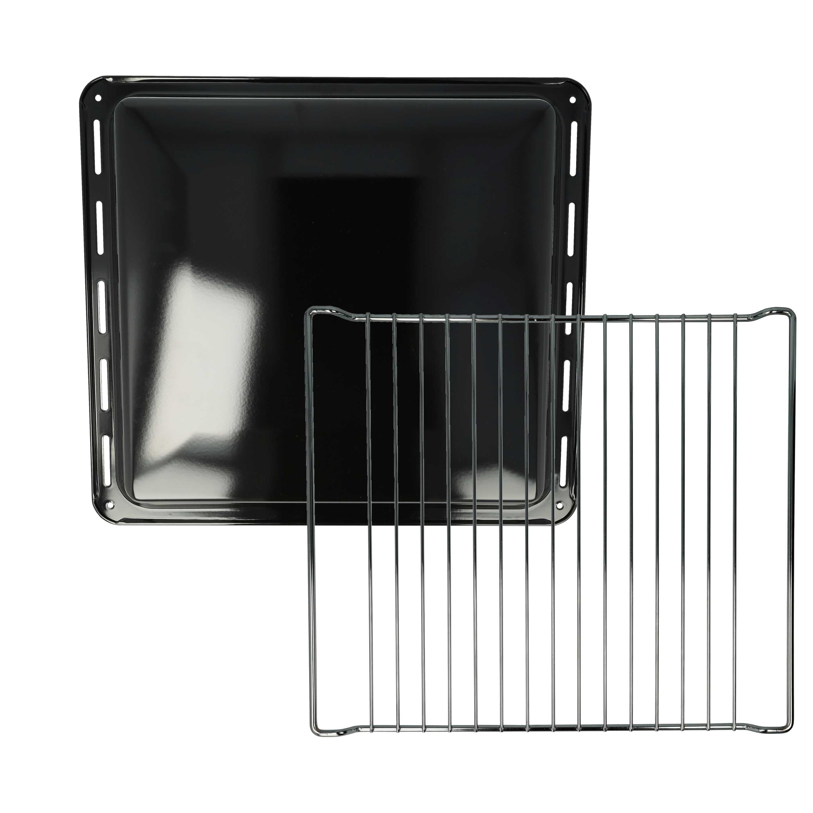 vhbw 1x bakplaat, 1x grillrooster (set van 2), compatibel met