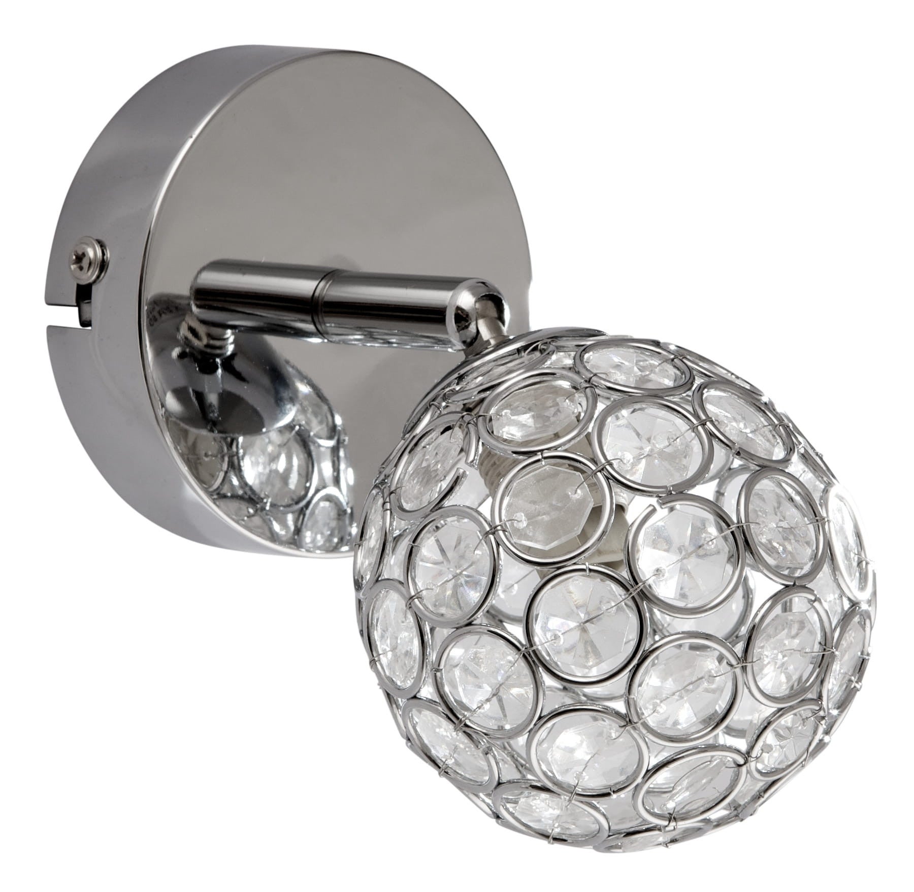 Kinkiet ścienny Starlet chromowany przezroczysty 1xG9x40W wym: 15 x 9 x 13 cm kryształ IP20 Candellux