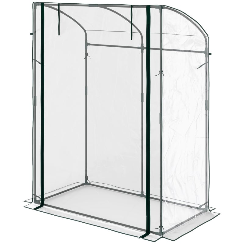 Sere - Sera cu usa, acoperis curbat, rezistenta la iarna, sera din otel, sera 128 x 70 x 170 cm, transparent, Plastic