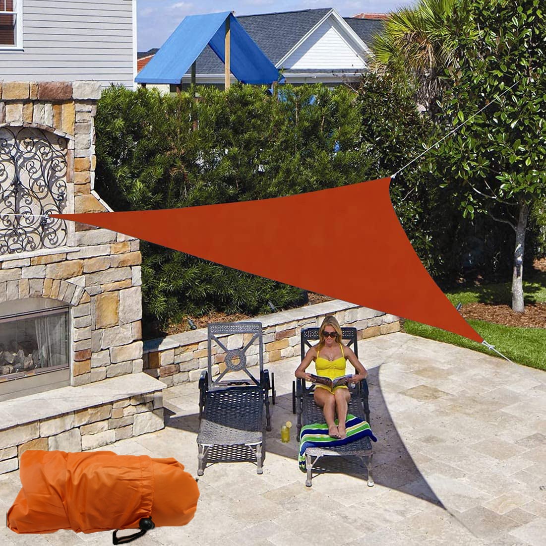 Vela Ombreggiante Triangolare-Tenda A Vela Antracite 4x4m - Foto 4