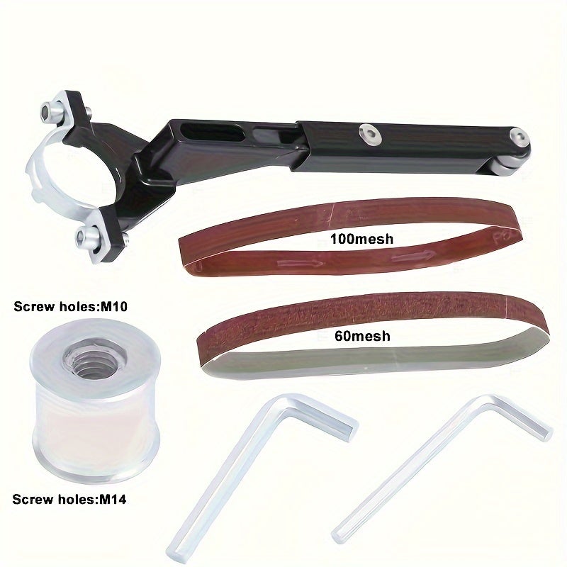Kit de conversion pour meuleuse d'angle à bande pour le polissage, le meulage et le polissage du métal et de l'acier inoxydable - 9