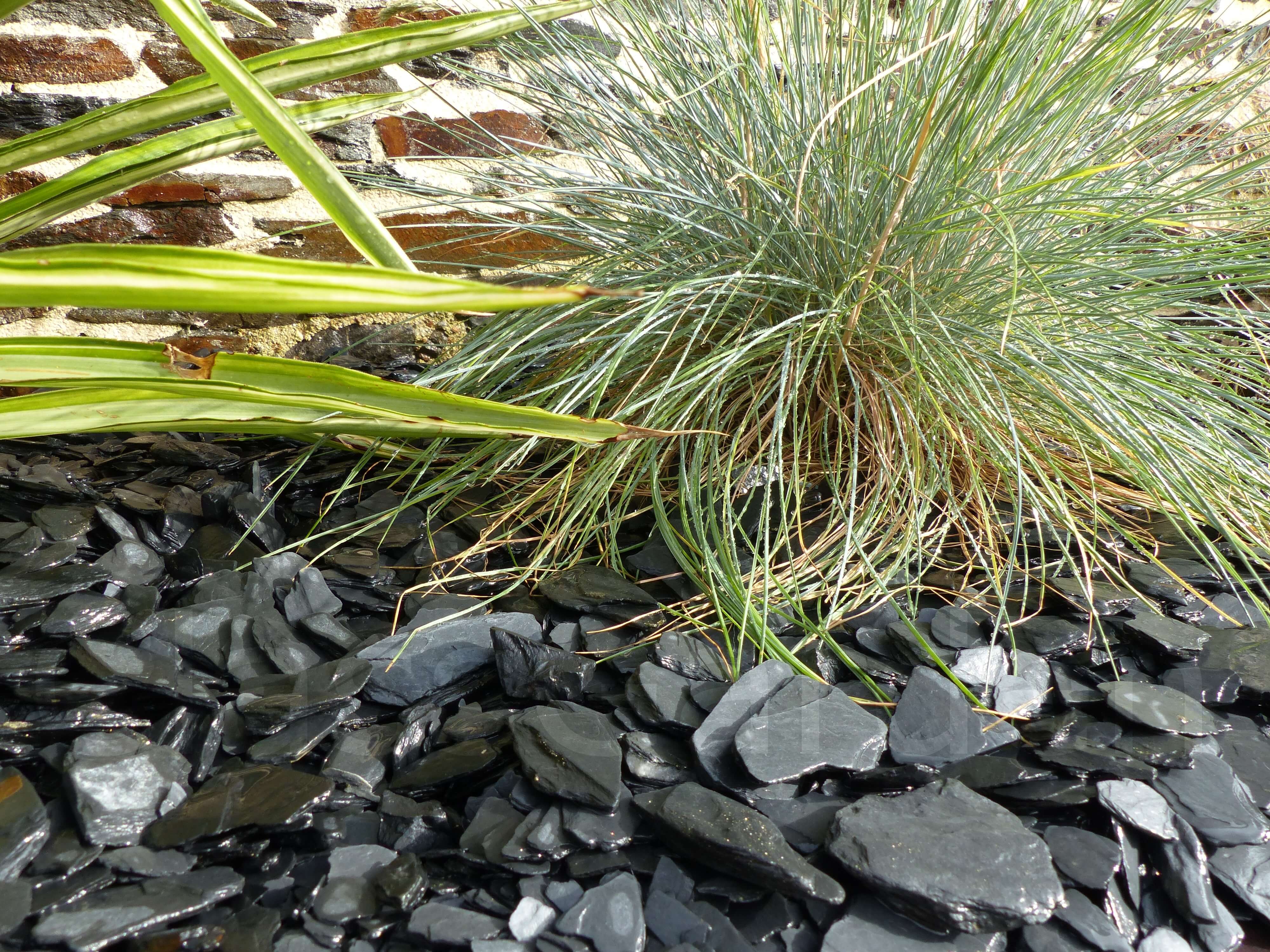 Paillage Ardoise NOIR 10-40 sac 25 Kg - 5