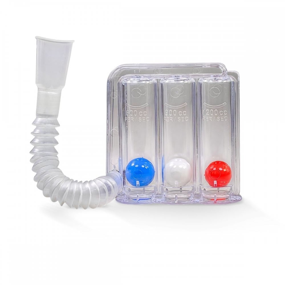 Exerciseur Pulmonaire Respiratoire - Appareil De Respiration - Neuf Blanc