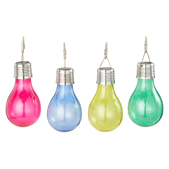Juego de 4 bombillas solares EZINE - 4 colores - 3000K - IP44 - INSPIRE