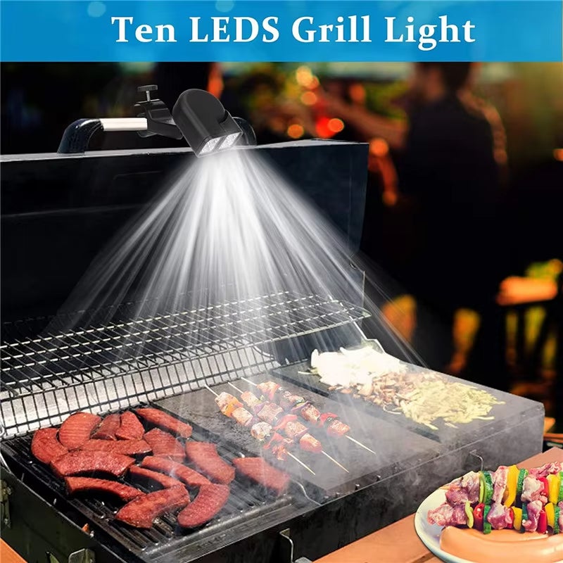 Luce per griglia a LED Touch, lanterna portatile per barbecue, lampada da esterno, illuminazione per griglia con maniglia, clip di montaggio - 8