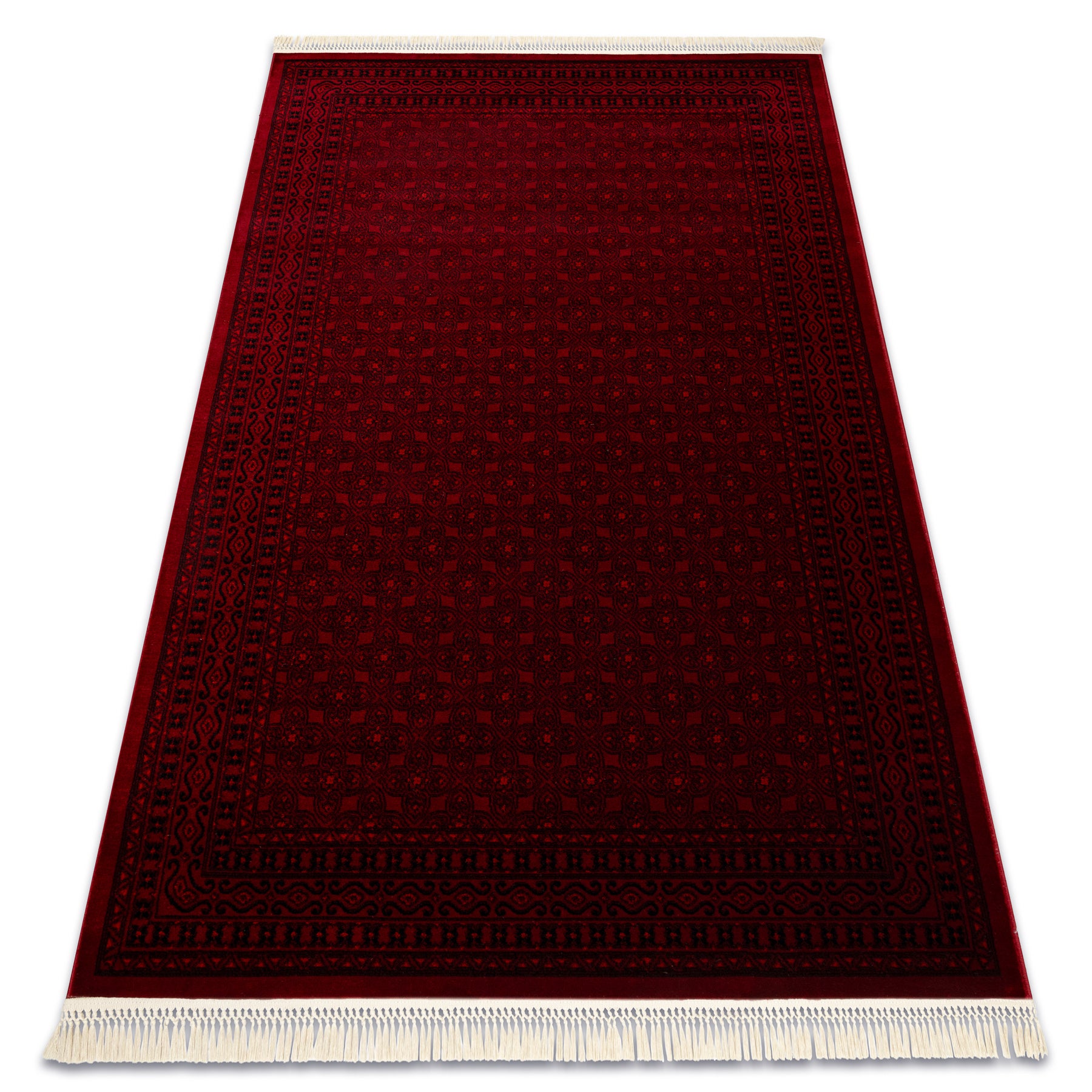 Dywan ORIENT 2958 bordo / czarny Ramka, klasyczny, orientalny, z frędzlami 180x270 cm