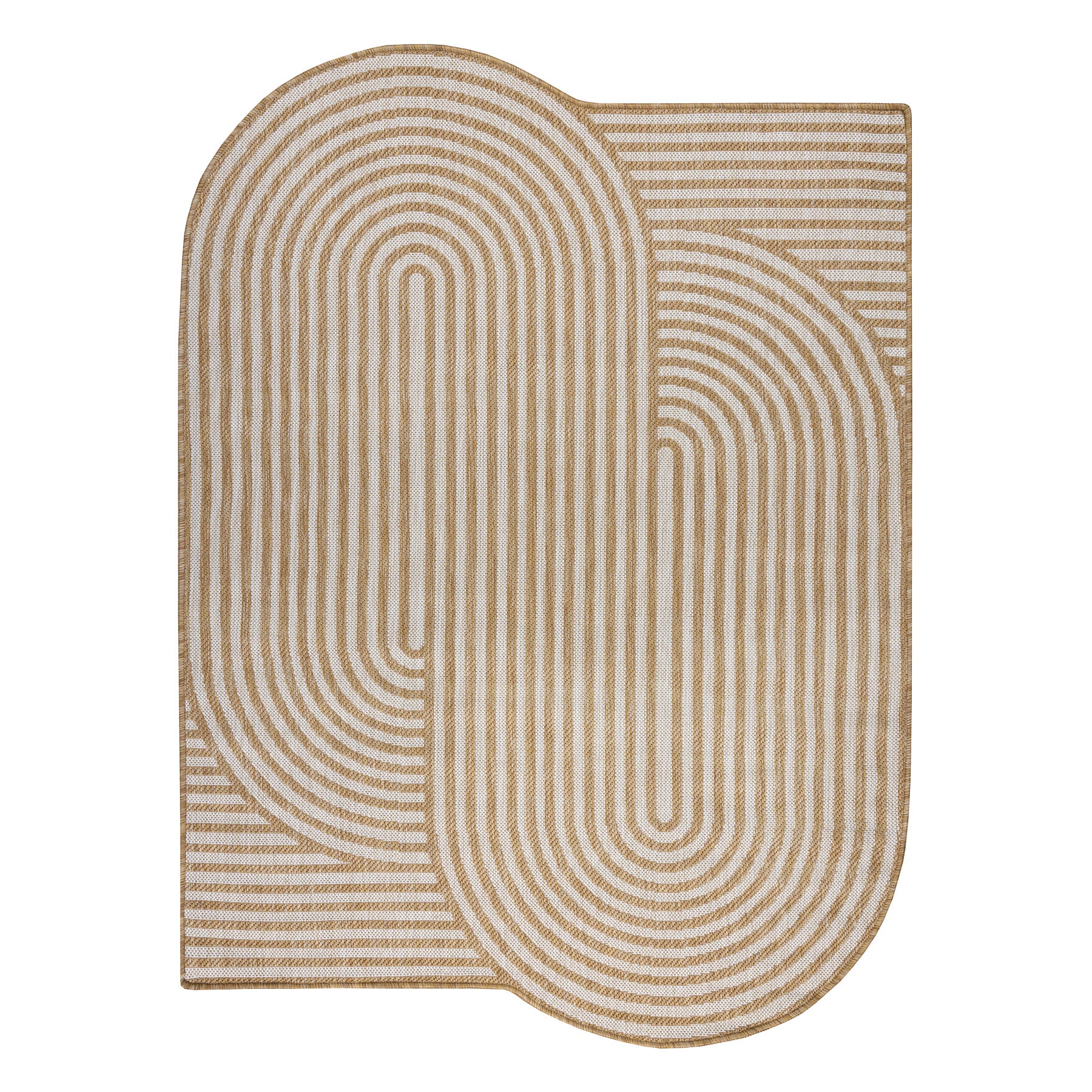 Dywan ORGANIC 2131 sizal Geometryczny ecru / naturalny - nowoczesny nieregularny kształt 200x290 cm