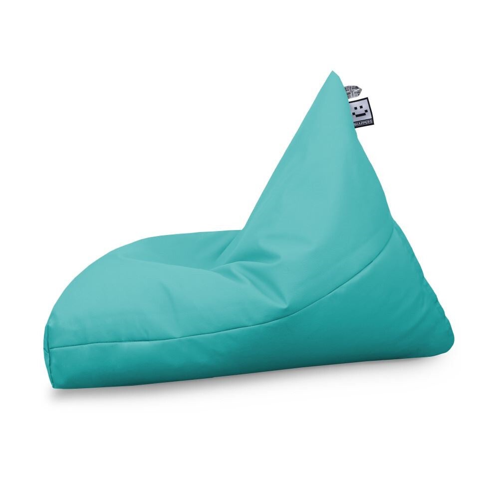 Pouf Pyramide Similicuir Outdoor Turquoise XL - 3
