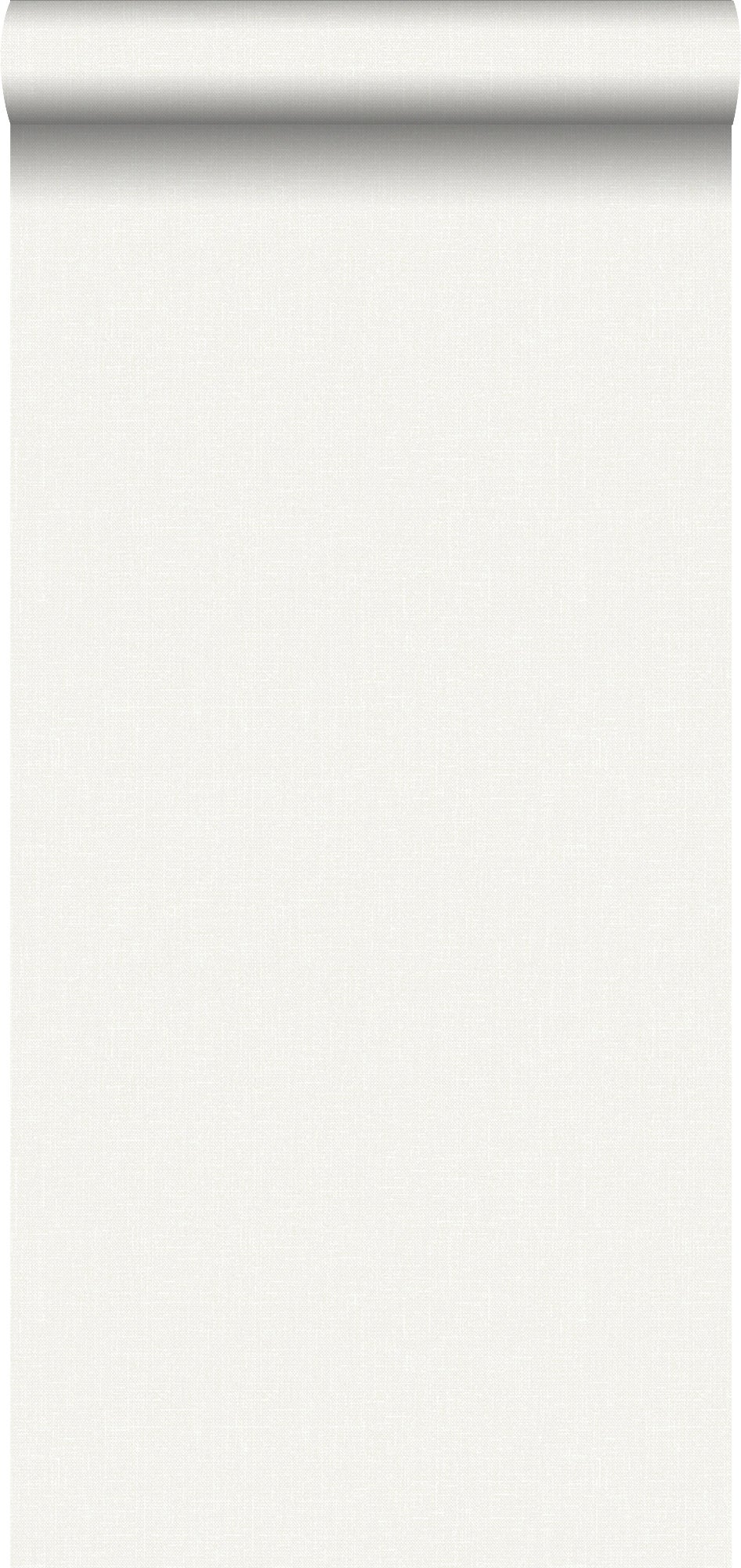 Papel pintado liso efecto lino blanco - 0,53 x 10,05 m - estahome