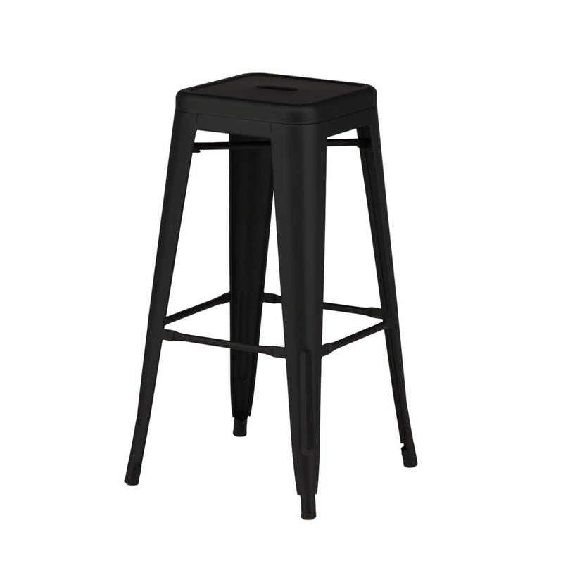 Tempe stołek barowy bez oparcia, metal czarny.