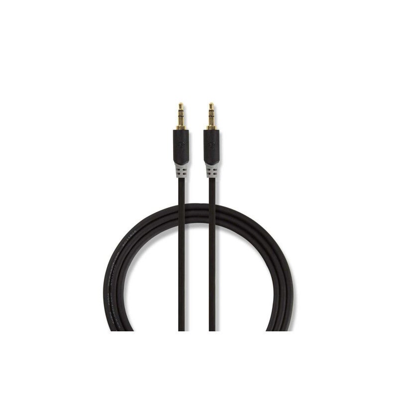 Câble Audio Jack 3.5mm Mâle-Mâle IBRA - 1m Tressé Nylon - Connecteurs Dorés - Haute Qualité Sonore - Pour Auto, Hifi, Enceintes - 5