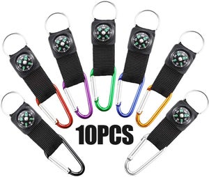 4 Moschettoni Multipli Con Cordino Intrecciato – Per Chiavi, Zaini E Attività Outdoor