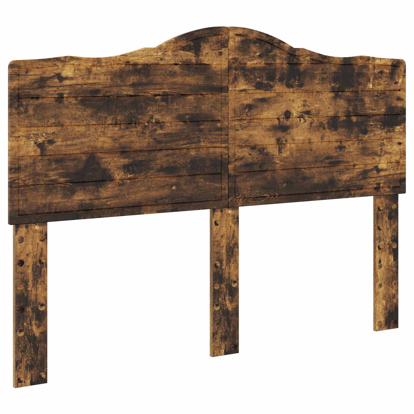 Cadre de lit chêne fumé en panneau de bois, pour la chambre, 140 × 190 cm - 7