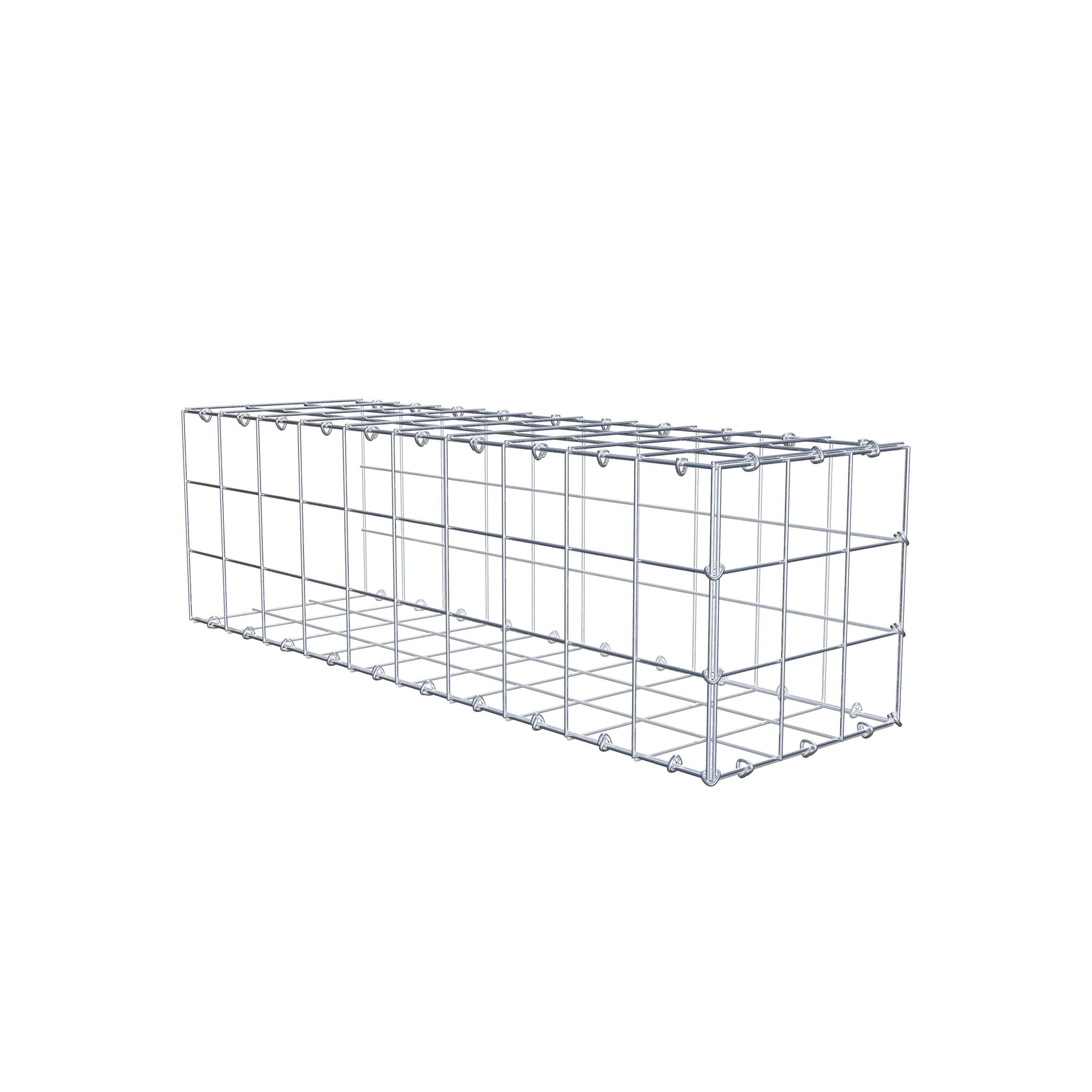 Gavión para alargar en acero galvanizado 100x30x30cm (LxAxP), malla 10 x 10cm, Anillo en C, sin rejilla frontal - 7