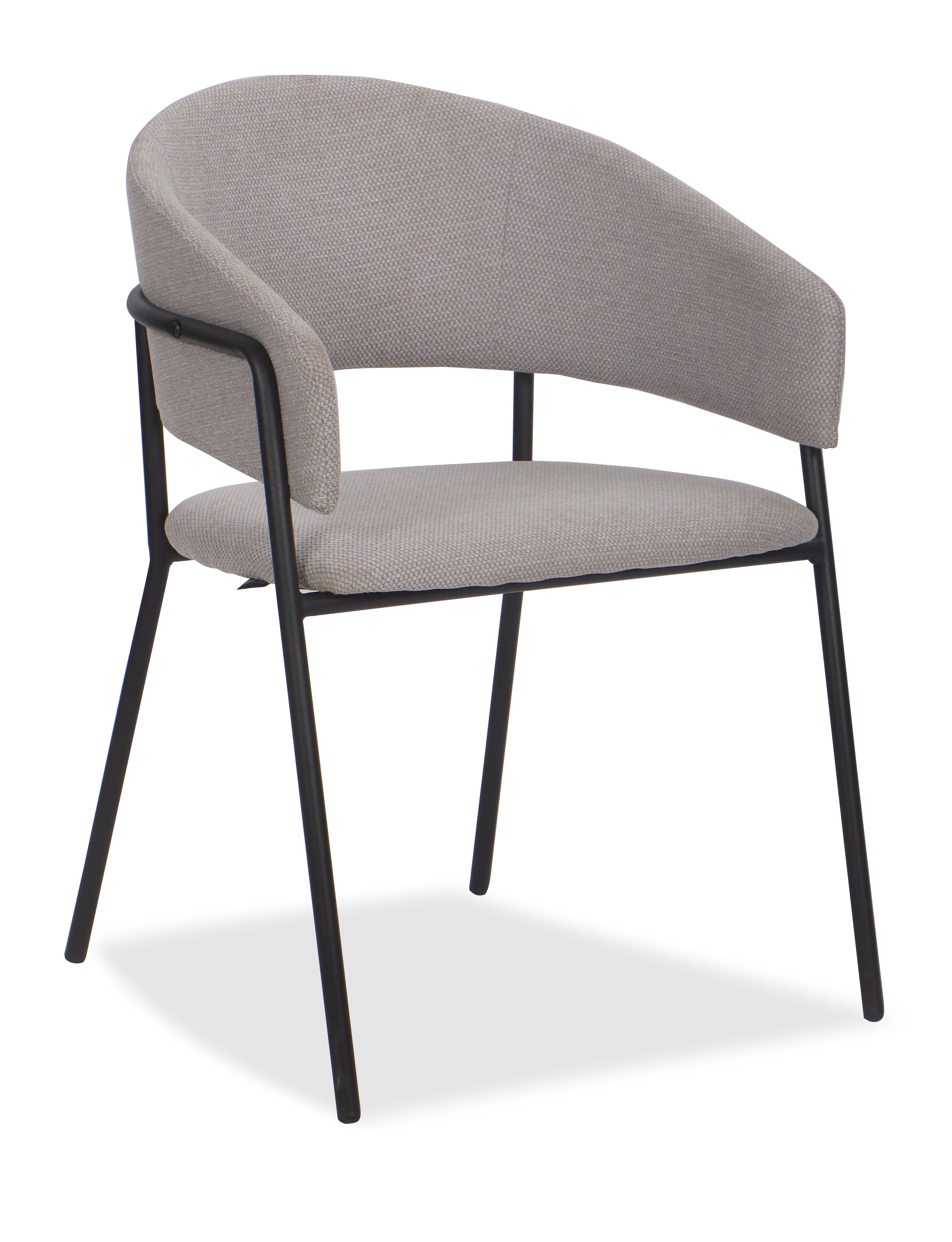 Krzesło tapicerowane glamour szenilowe OVO jasnoszare