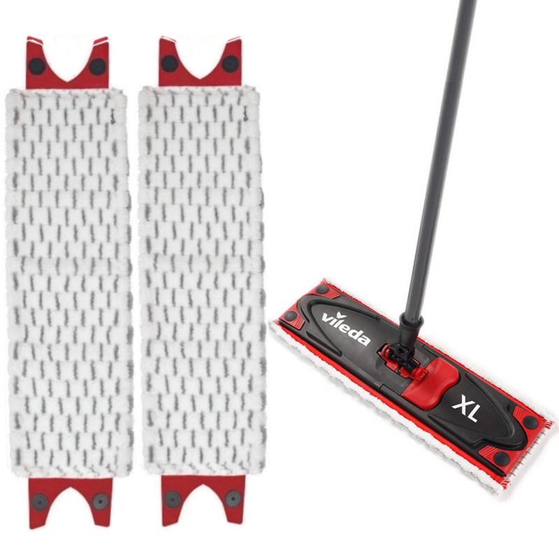 4 Recharges De Serpillères Pour Vileda UltraMax XL, Tampons De Serpillere En Microfibre Reutilisables 51 X 14 Cm 92527793