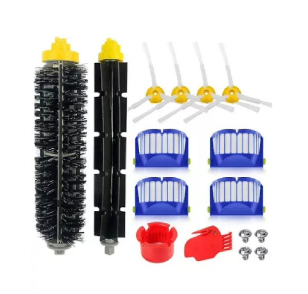 4x Szczotka boczna 4x Filtr 2x Szczotka główna walcowa Zamiatarka Części zamienne, Zestaw akcesoriów do iRobot Roomba 600 675 676 692 694 697 698