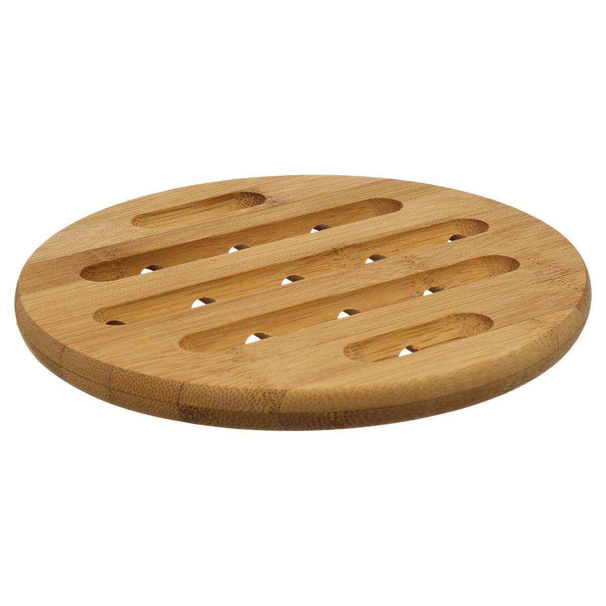Podkładka pod garnek 5-five-simply-smart z bambusa naturalny średnica 18 cm lekki i odporny na ciepło