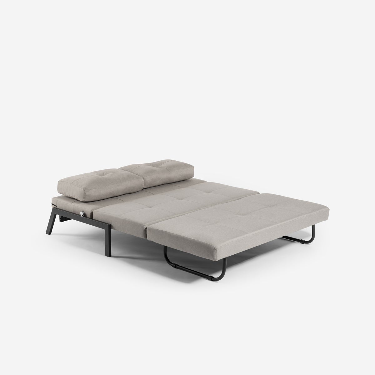 Divano letto 2 posti moderno design tessuto soggiorno Bellamy - Grigio - 4