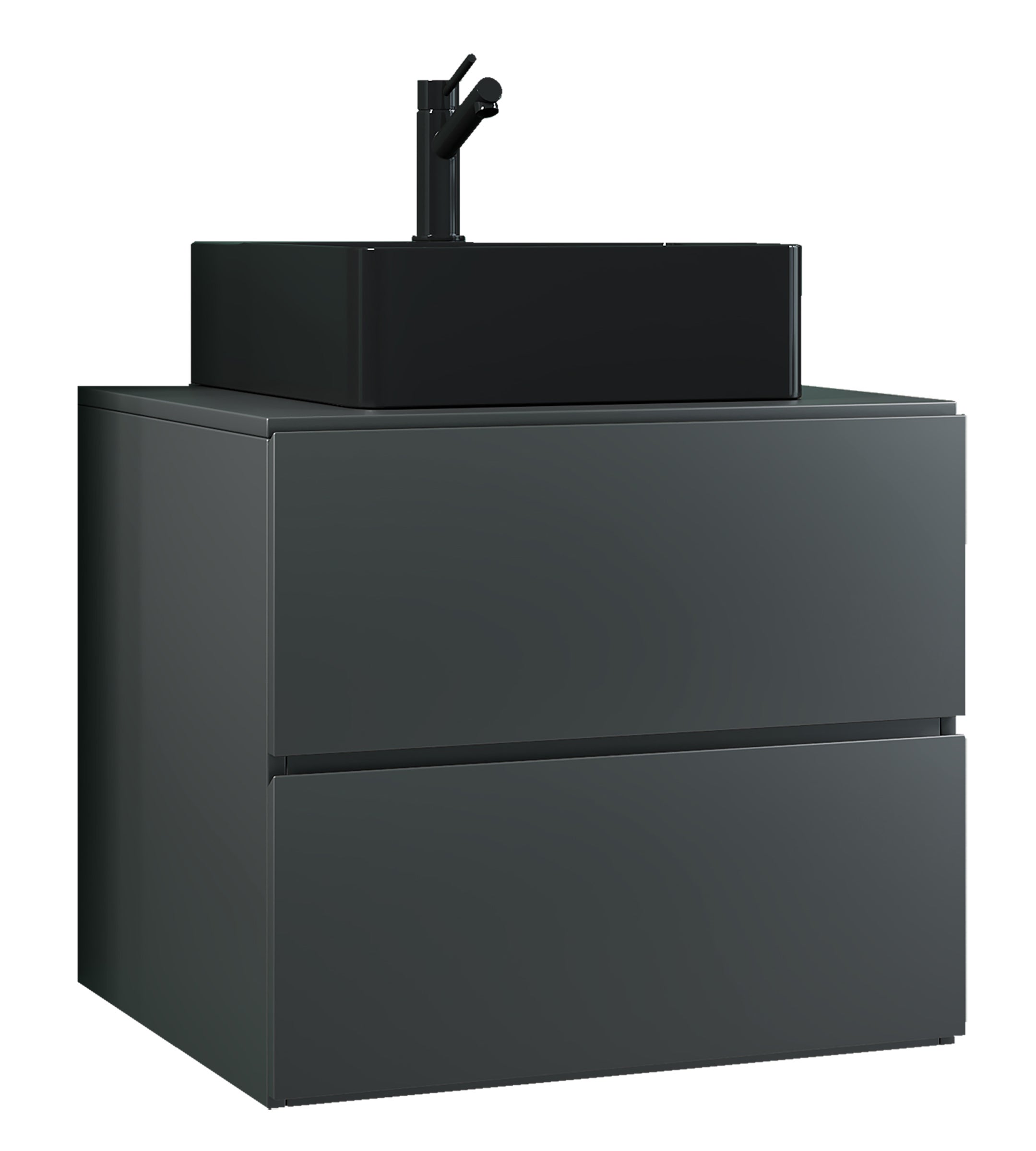 umywalka do mebli łazienkowych Lendas Antracyt W. 52 x S. 60 x G. 52 cm