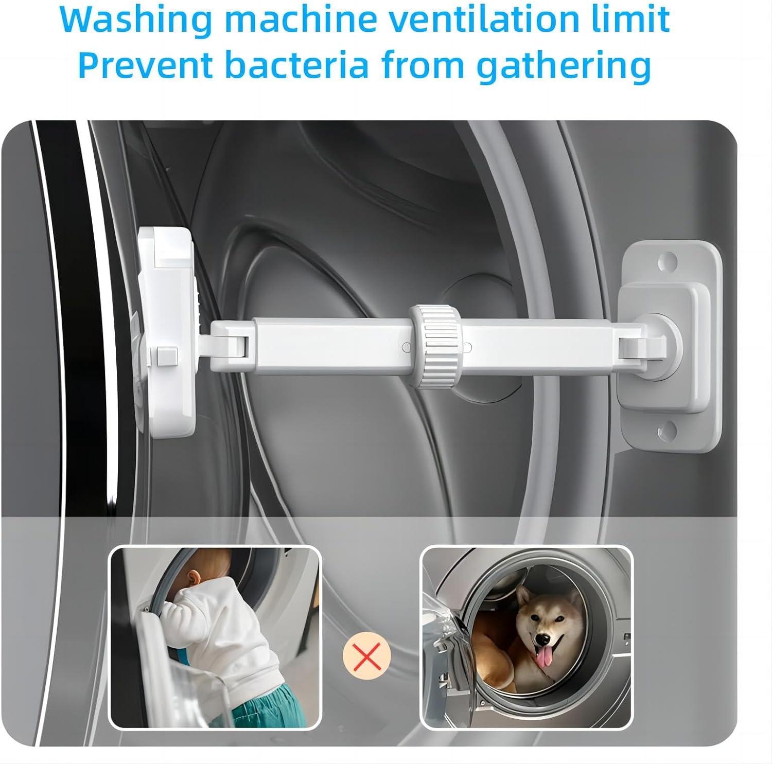 Butées de fenêtre de sécurité pour enfants – Lot de 2, réglables, sécurité pour bébés et animaux domestiques (blanc) - 4