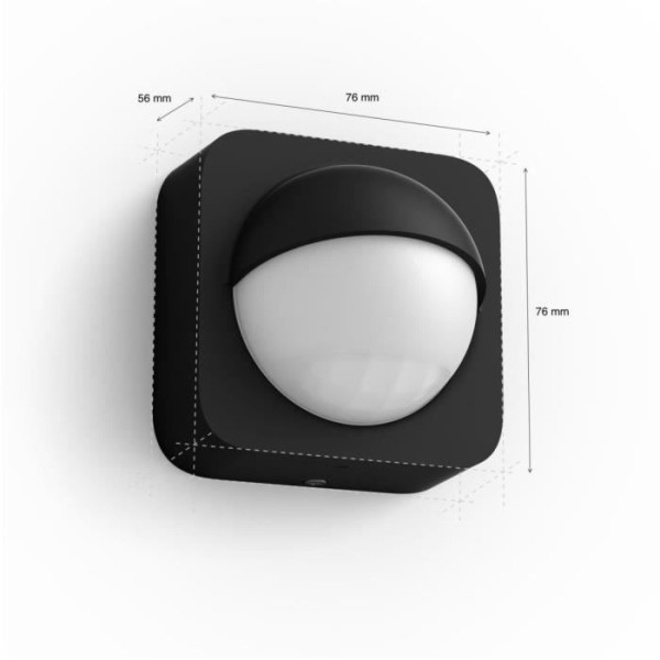 Détecteur de mouvement extérieur Philips Hue - PHILIPS - Outdoor Sensor - Noir - Alexa - Angle de détection 160° - 5