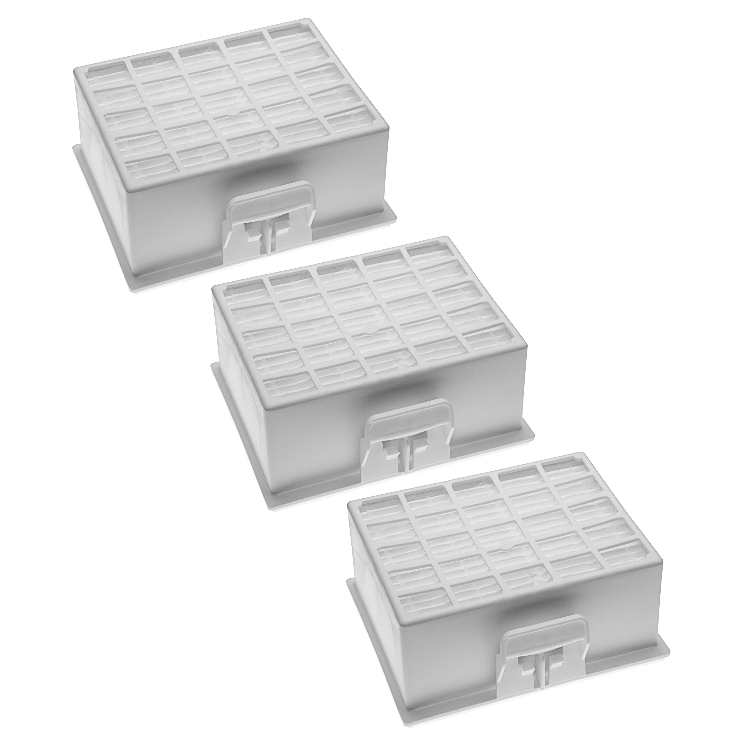 vhbw 3x filtre compatible avec Siemens VSZ3B232/12, VSZ3GP1266/03, VSZ3GP1267/03, VSZ3GP1215/03 aspirateur - filtre d'évacuation HEPA blanc - 3