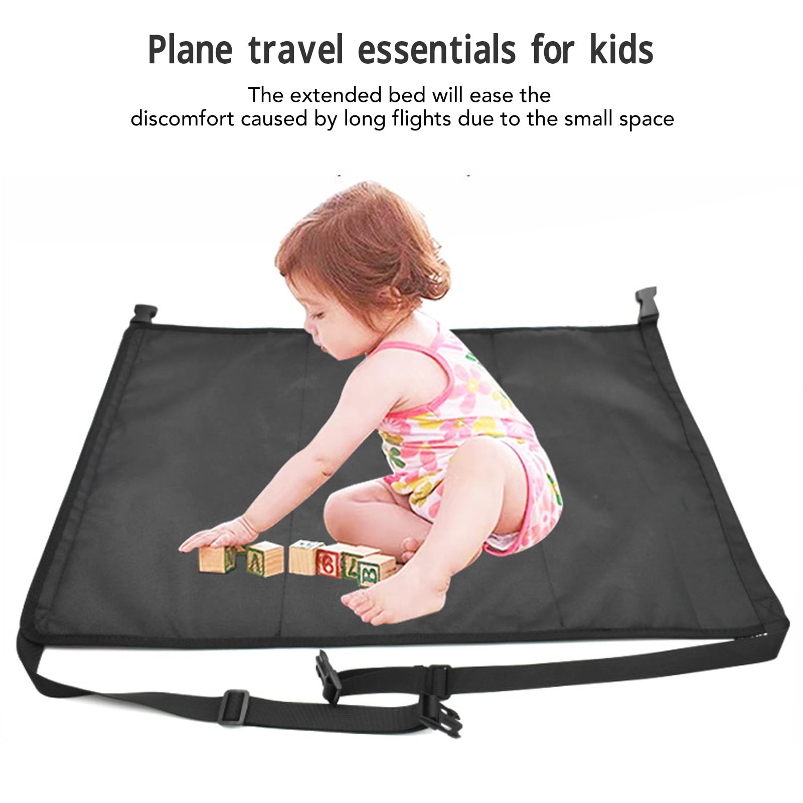 Rallonge de siège d'avion pour enfants, hamac portable et pliable pour repose-pieds d'avion pour tout-petits, soulage l'inconfort lors de longs voyage - 6