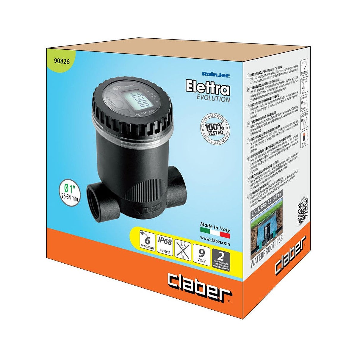 Claber Électrovanne programmable 26-34 mm F., avec programmateur intégré pour système d'arrosage - 4