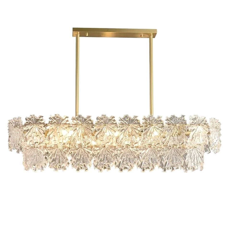 Lampa Sufitowa Wisząca Kryształowa Toolight App1198-4Cp Złoty
